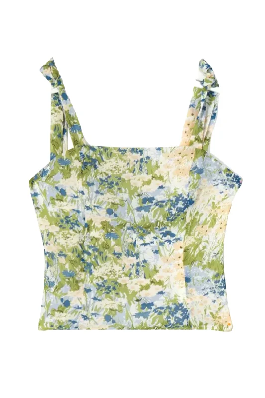 'Marlene' Sleeveless Printed Top Sharp Women's Italian