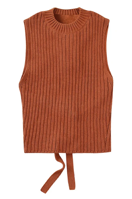 'Jenna' Rib-Knit Sleeveless Top performance