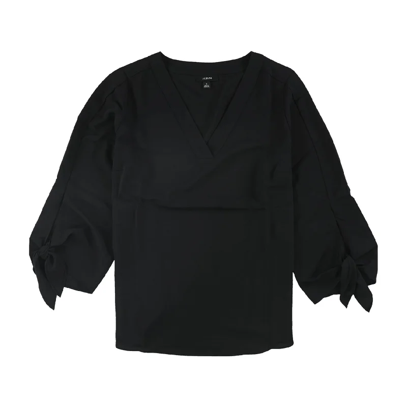 Alfani Womens Tie Sleeve Pullover Blouse, Black, 1X Refined Women's Velvet Refined Women's Velvet Alfani Womens Tie Sleeve Pullover Blouse, Black, 1X Refined Women's Velvet Refined Women's Velvet