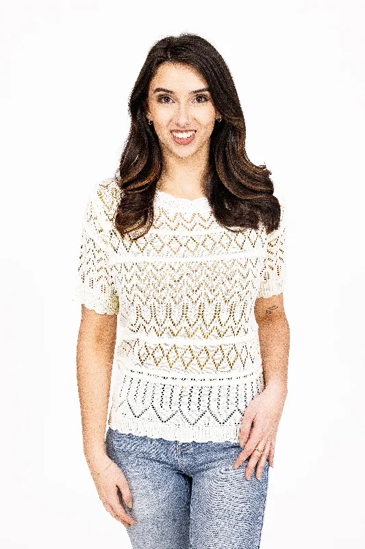 Make The Date Women's Short Sleeve Solid Knit Top Earthy Women's Hemp - based