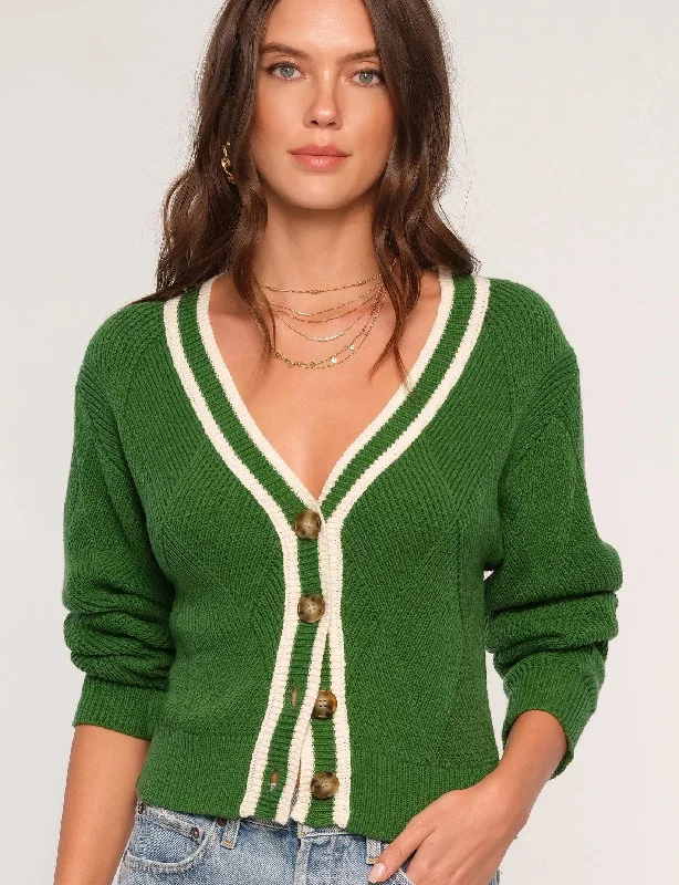 Clarke Cardigan - Grass Traditional Women's Wool