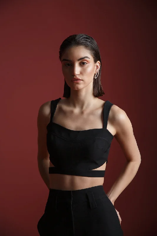 Midnight Cutout Bustier Business