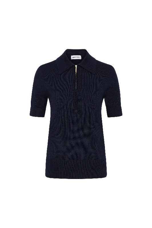 Indy Polo Knit Top Elegant Women's Formal 