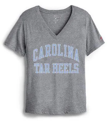 Carolina Tar Heels League Intramural UNC V-Neck T-Shirt in Grey Disco