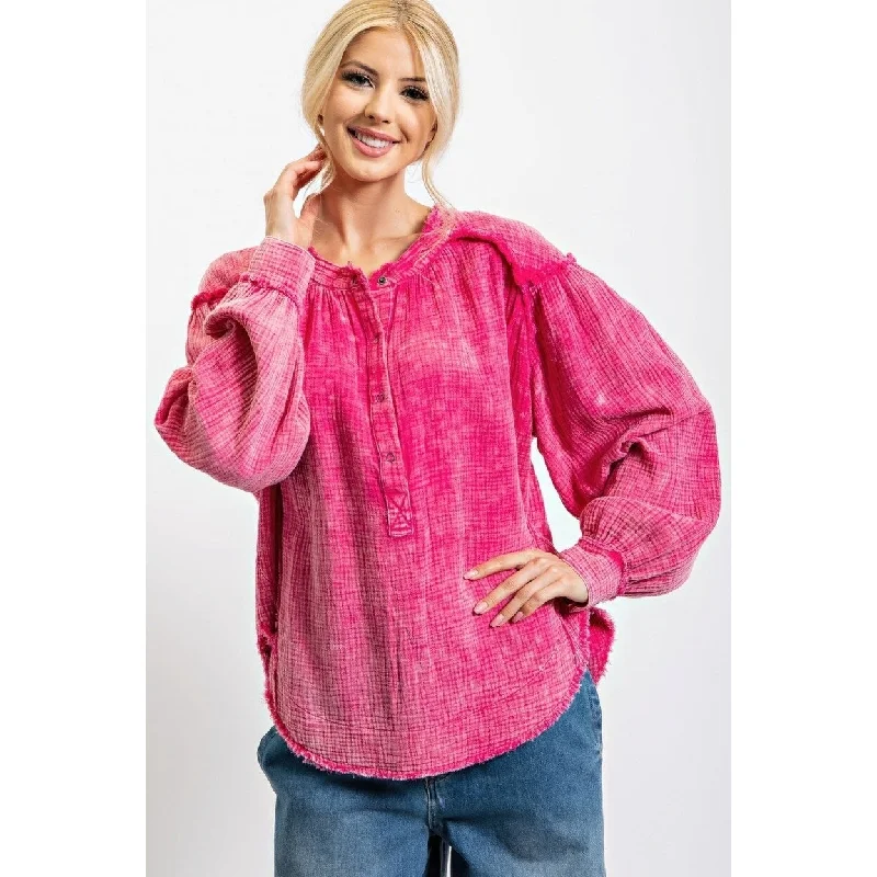 Washed Cotton Gauze Tunic French