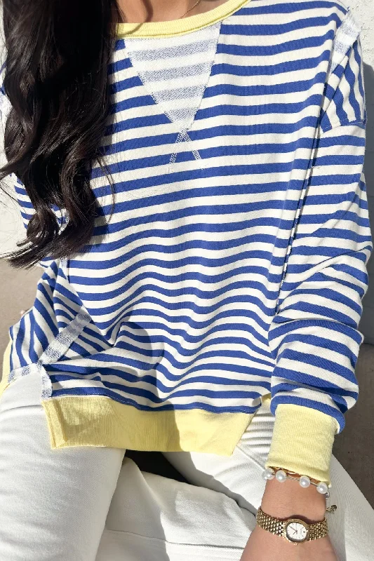 Seaside Breeze Striped Pullover Refined Women's Velvet