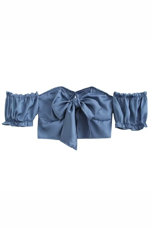 'Candace' Off-Shoulder Cropped Top Modern Women's 