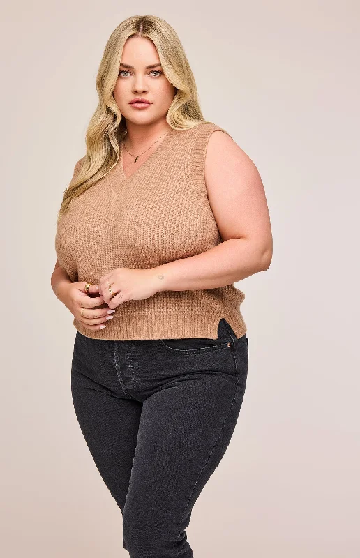 Peyton Knit Vest Laid - back Women's Vibe